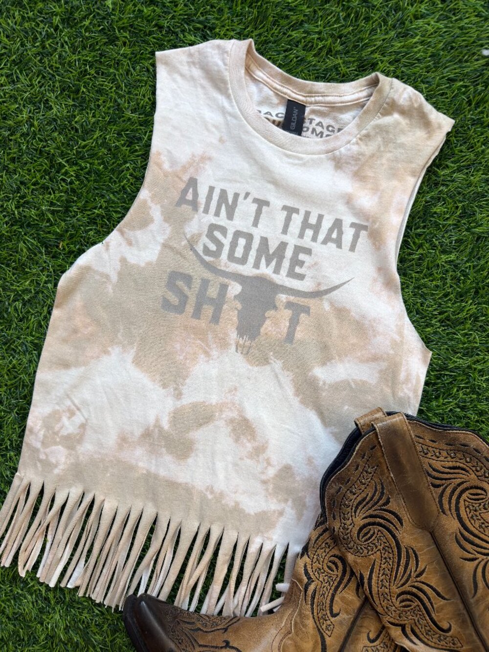 NOT PERFECT Ain't That Some Wallen Fringe Tank